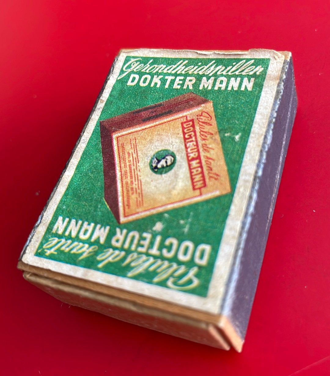 Oud luciferdoosje Dokter Mann / Docteur Mann, Verzamelen, Ophalen of Verzenden, Gebruikt