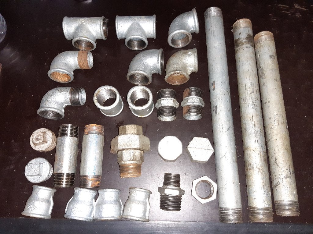 Lot de pièces pour tuyauterie Galva, Enlèvement, Comme neuf, Autres types