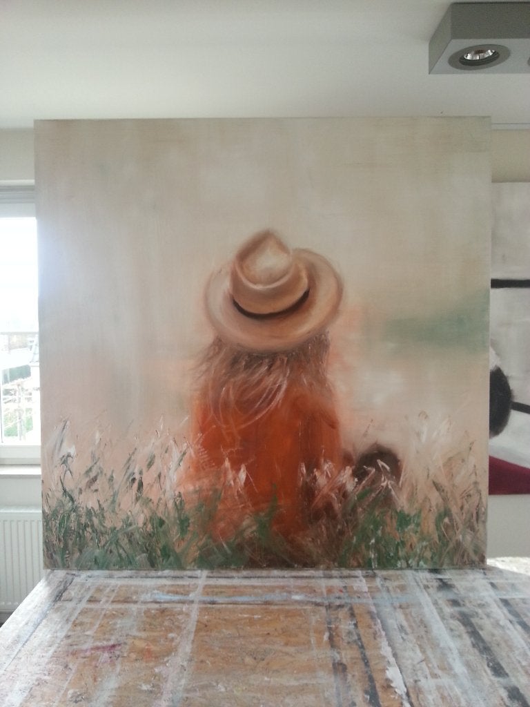 « Doux souvenirs » d'Isabelle Bossuyt, Antiquités & Art, Art | Peinture | Moderne, Peinture à l'huile, Autres matériaux, Enlèvement