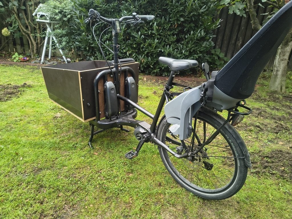 Bakfiets/cargobike met 3Shimano Steps 500Wh batterijen, Fietsen en Brommers, Gebruikt, Elektrisch, 2 kinderen, Schijfrem