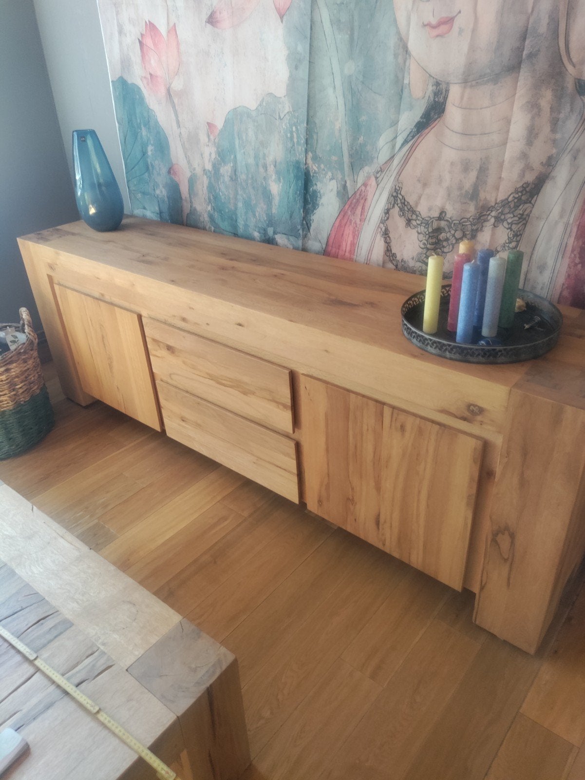 Dressoir en salontafel, Huis en Inrichting, Kasten | Dressoirs, Ophalen, Met lade(s), Zo goed als nieuw, 200 cm of meer