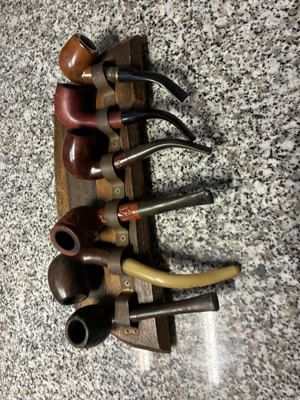 Oude pijpen met houder, Verzamelen, Ophalen, Gebruikt, (Water)pijp