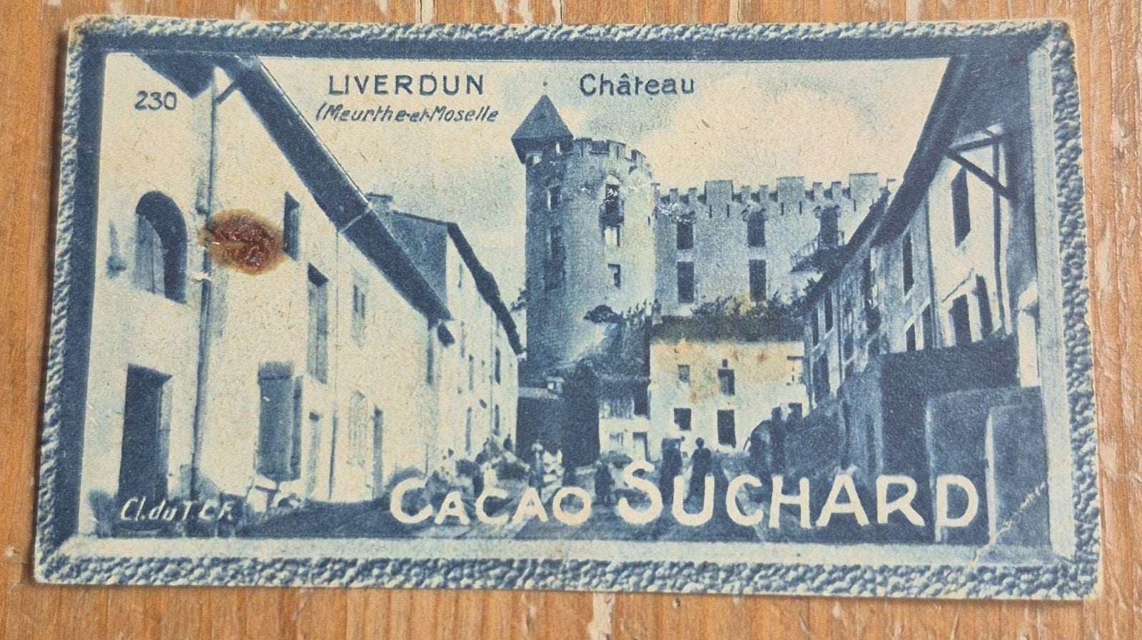 Ancienne carte de prière Chromo Cacao Suchard Château Liverd, Enlèvement ou Envoi, Comme neuf, Image