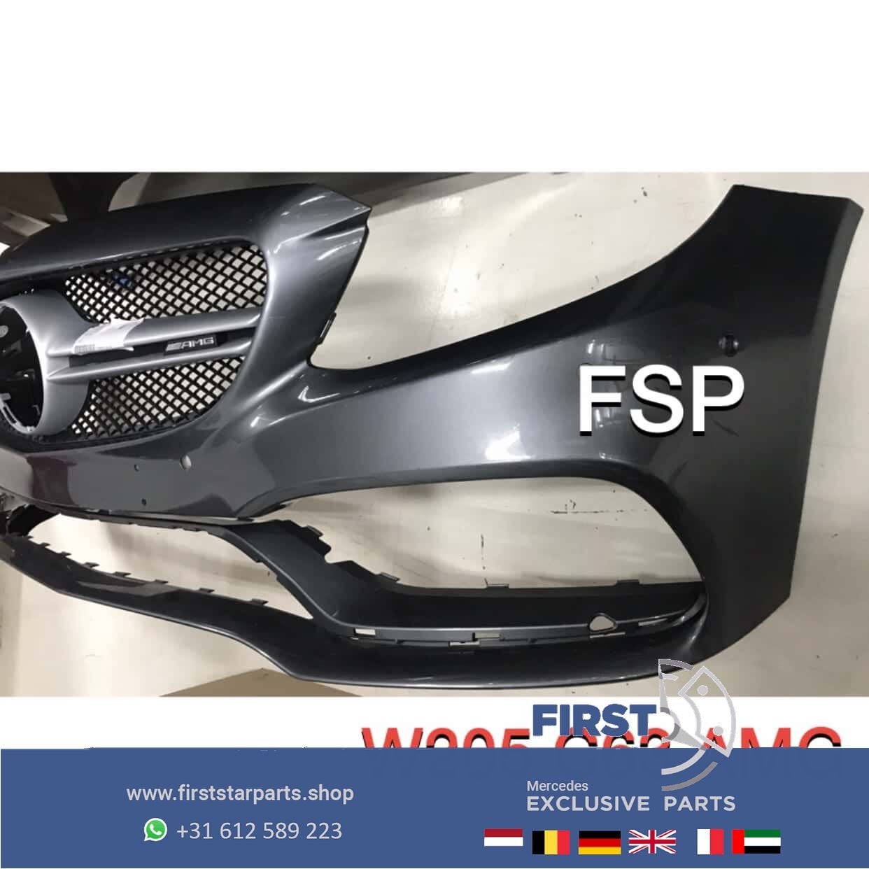 W205 C205 MERCEDES C Klasse 63 AMG VOORBUMPER + GRIL 2014-20, Utilisé, -, Avant, -