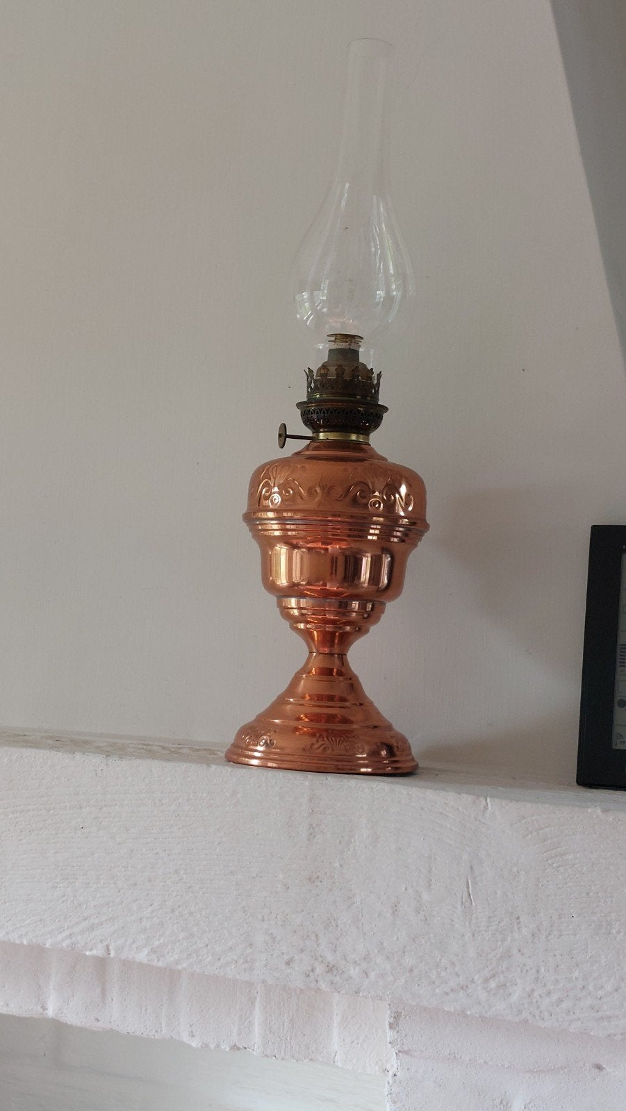 traditionele koper olielamp, Ophalen