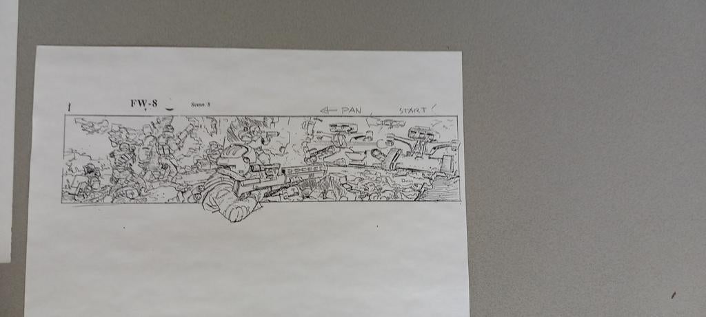 Productie gebruikte Terminator 2 storyboards COA, Ophalen