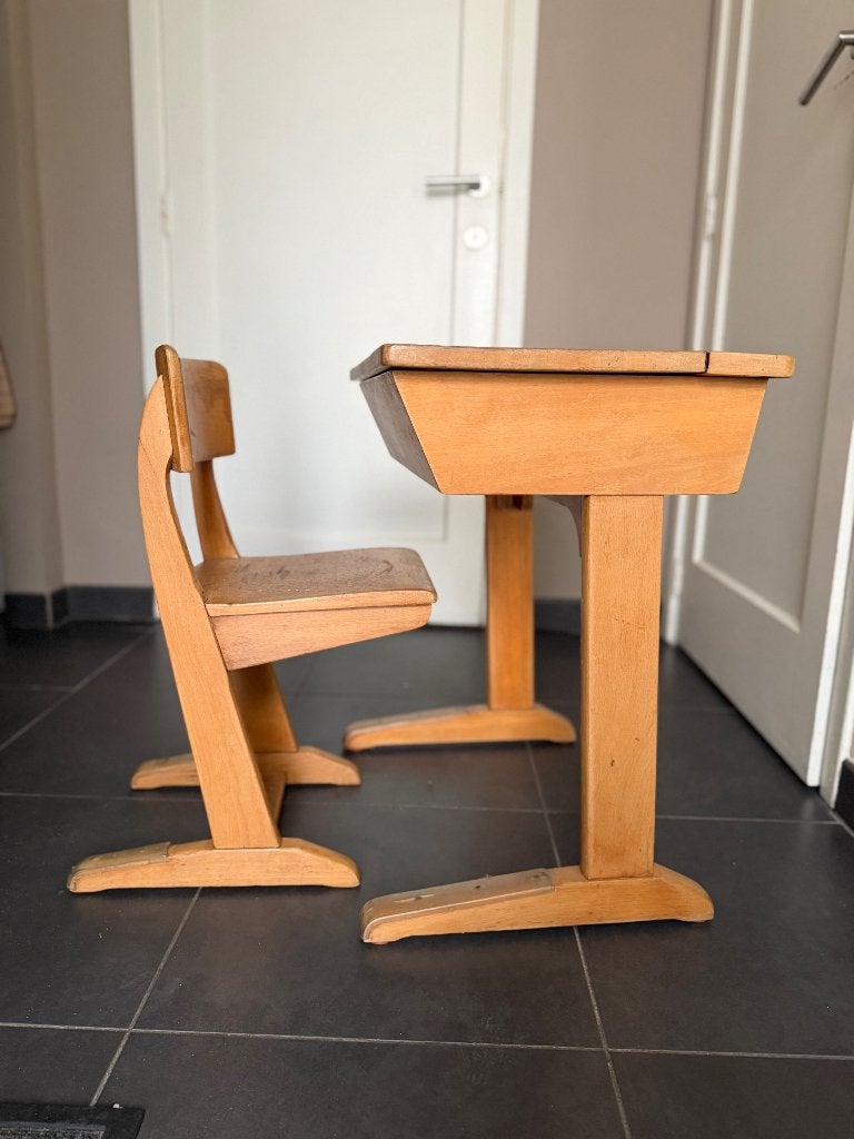 Bureau d’écolier, Maison & Meubles, Bureau d'écolier, Vintage, Enlèvement, Utilisé
