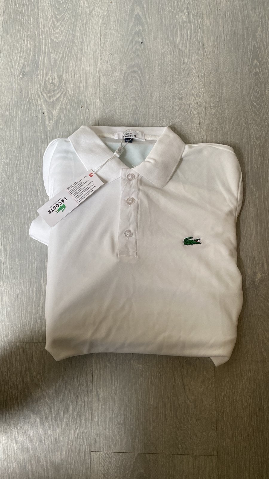 Polo Lacoste Blanc Authentique Exclusif – Taille L, Enlèvement ou Envoi, Comme neuf, Blanc