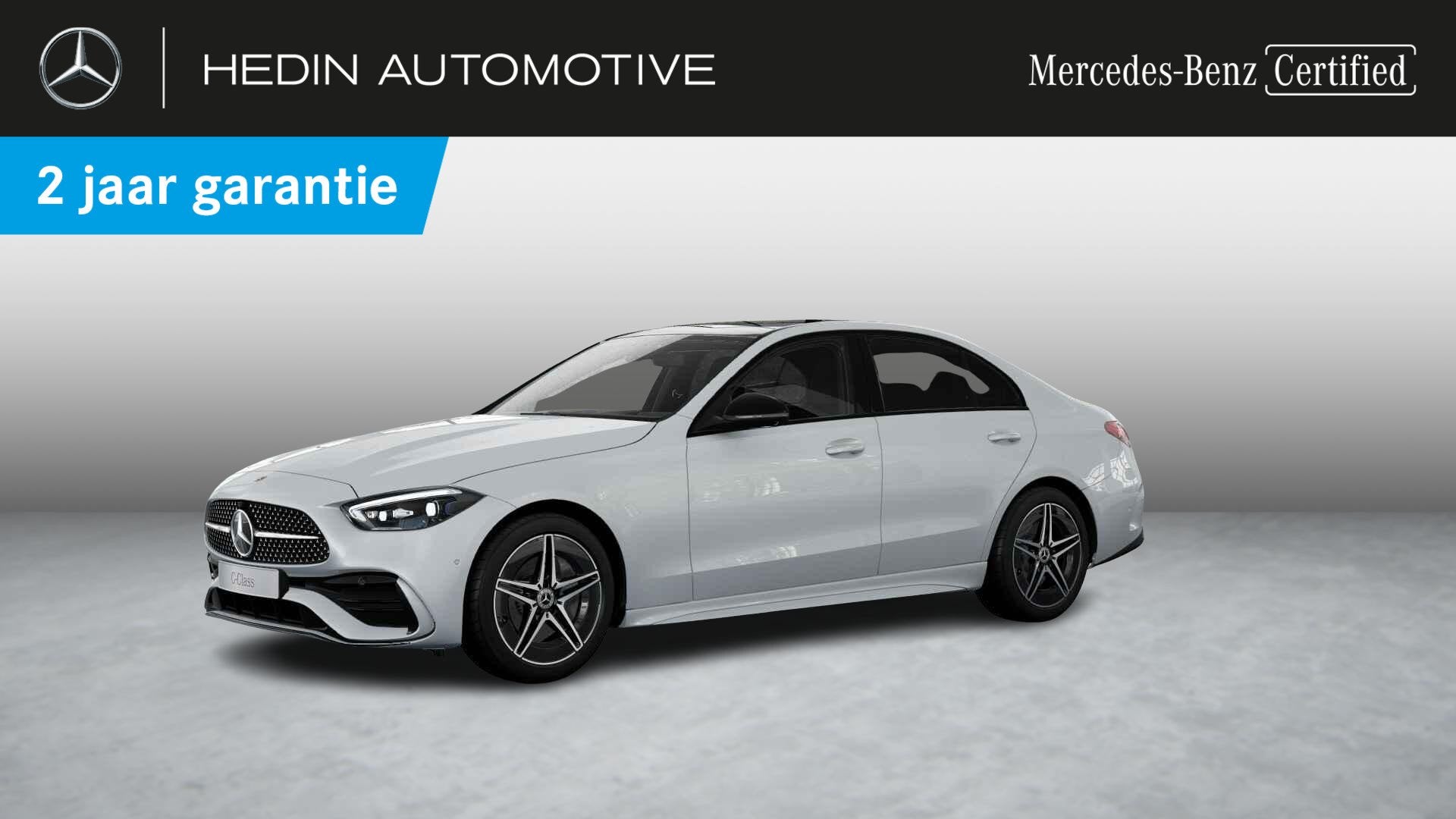 Mercedes-Benz C-Klasse 180 Berline AMG Line | Panoramisch Da, Auto's, Mercedes-Benz, Automaat, Zwart, 4 cilinders, Wit