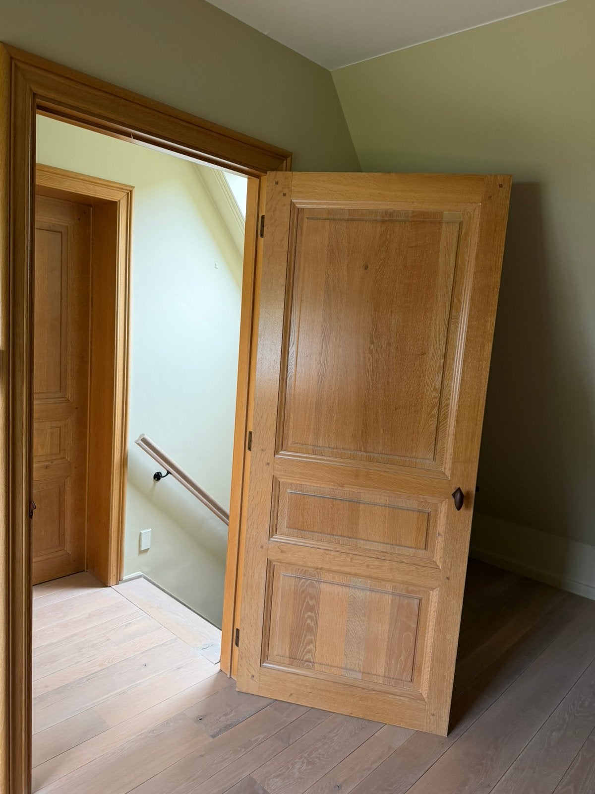 3 portes en chêne avec poignées rustiques, Bricolage & Construction, Enlèvement, 80 à 100 cm, Bois, 200 à 215 cm