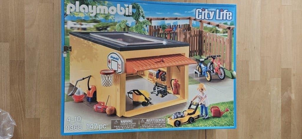 Playmobil City Life 9368 garage avec abri à vélos neuf, Gebouw, Complete set, Nieuw, Ophalen of Verzenden