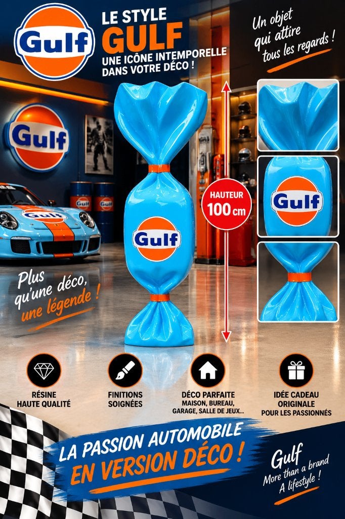 GULF – BONBON GÉANT EN RÉSINE " GULF " – 100 CM, Enlèvement ou Envoi, Neuf