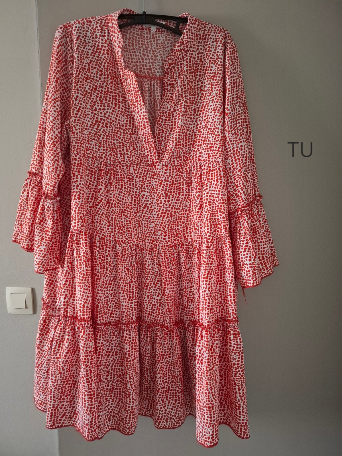 Kleed ,rood/wit, Kleding | Dames, Ophalen of Verzenden, Rood