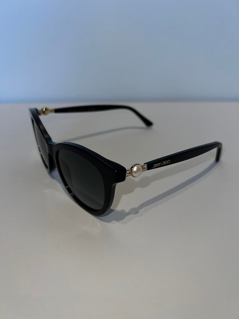 Lunettes de soleil avec petite perle Jimmy Choo, Enlèvement, Neuf, Noir, Lunettes de soleil