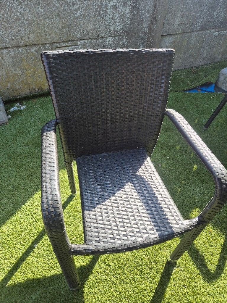 Terasstoelen, Huis en Inrichting, Stoelen, Ophalen, Zwart, Zo goed als nieuw, Vijf, Zes of meer stoelen