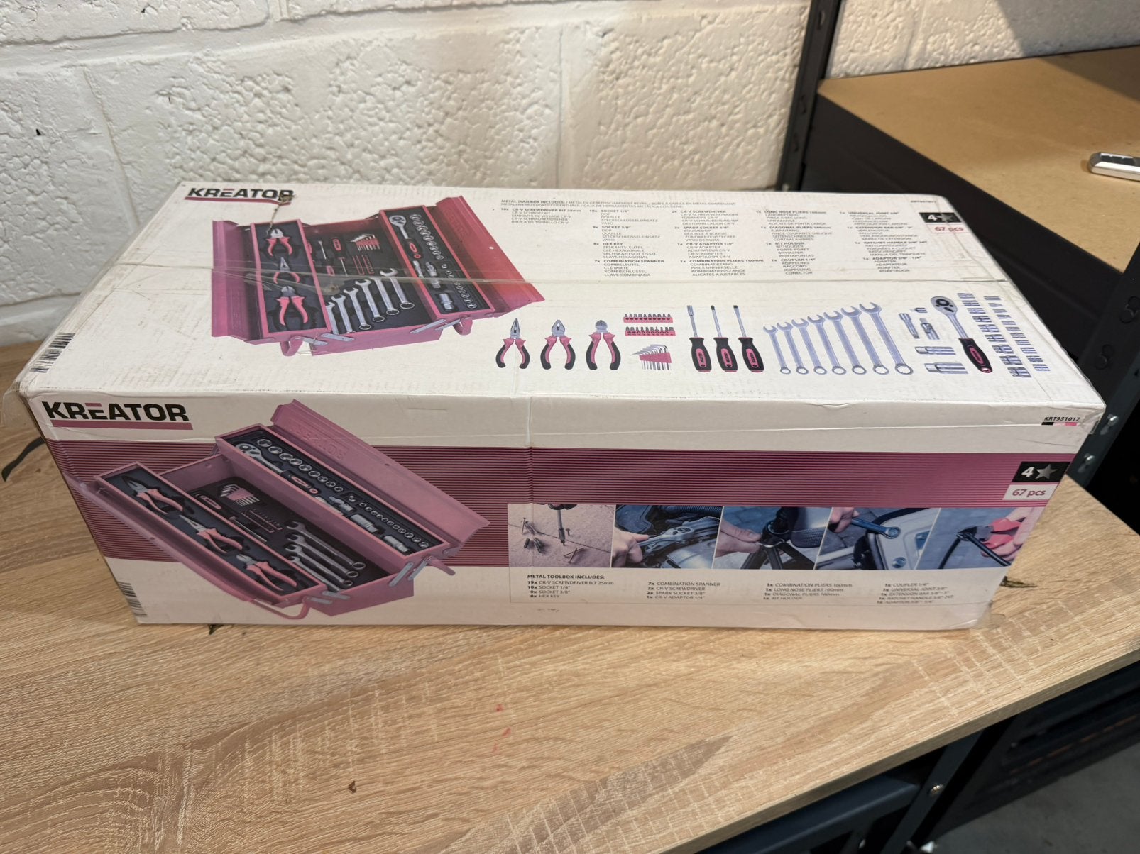 coffret d'outils mixtes 67 pièces Kreator  neuve, Enlèvement ou Envoi, Comme neuf