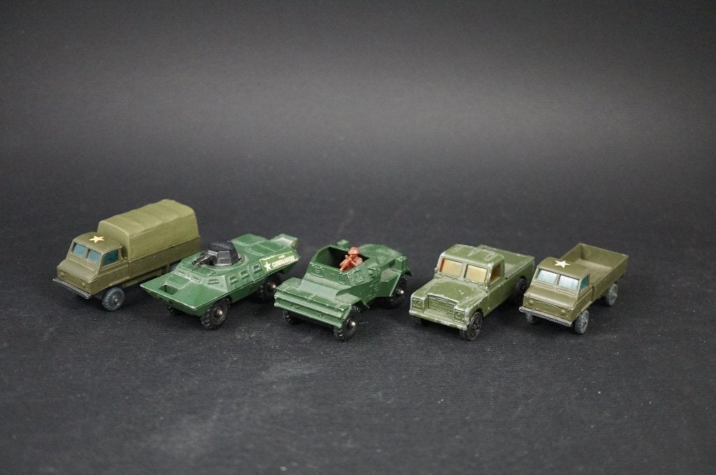 5 Corgi junior militaire voertuigen - TOP vintage, Antiek en Kunst, Antiek | Speelgoed, Ophalen of Verzenden