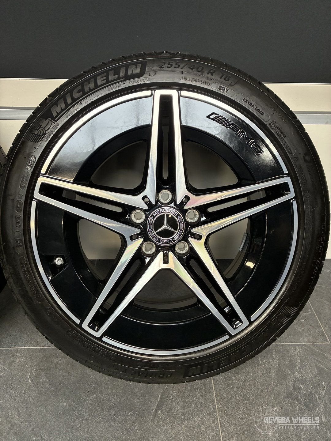 18” originele Mercedes C W206 AMG velgen + banden 5x112 A206, 18 inch, Gebruikt, -, -