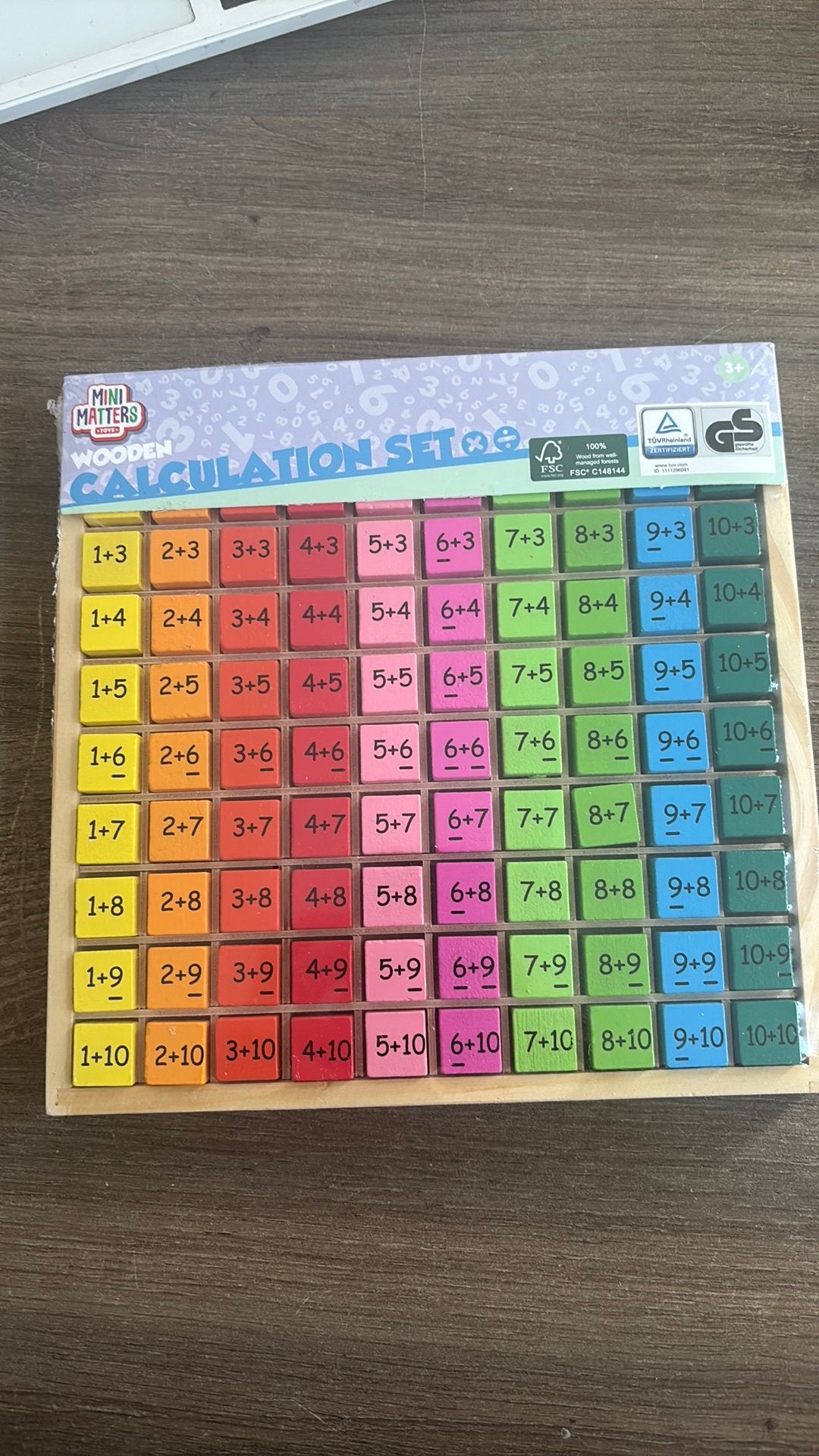 Wooden calculatiok set - mini matters wiskunde, Ophalen of Verzenden, Nieuw, Rekenen, Met licht