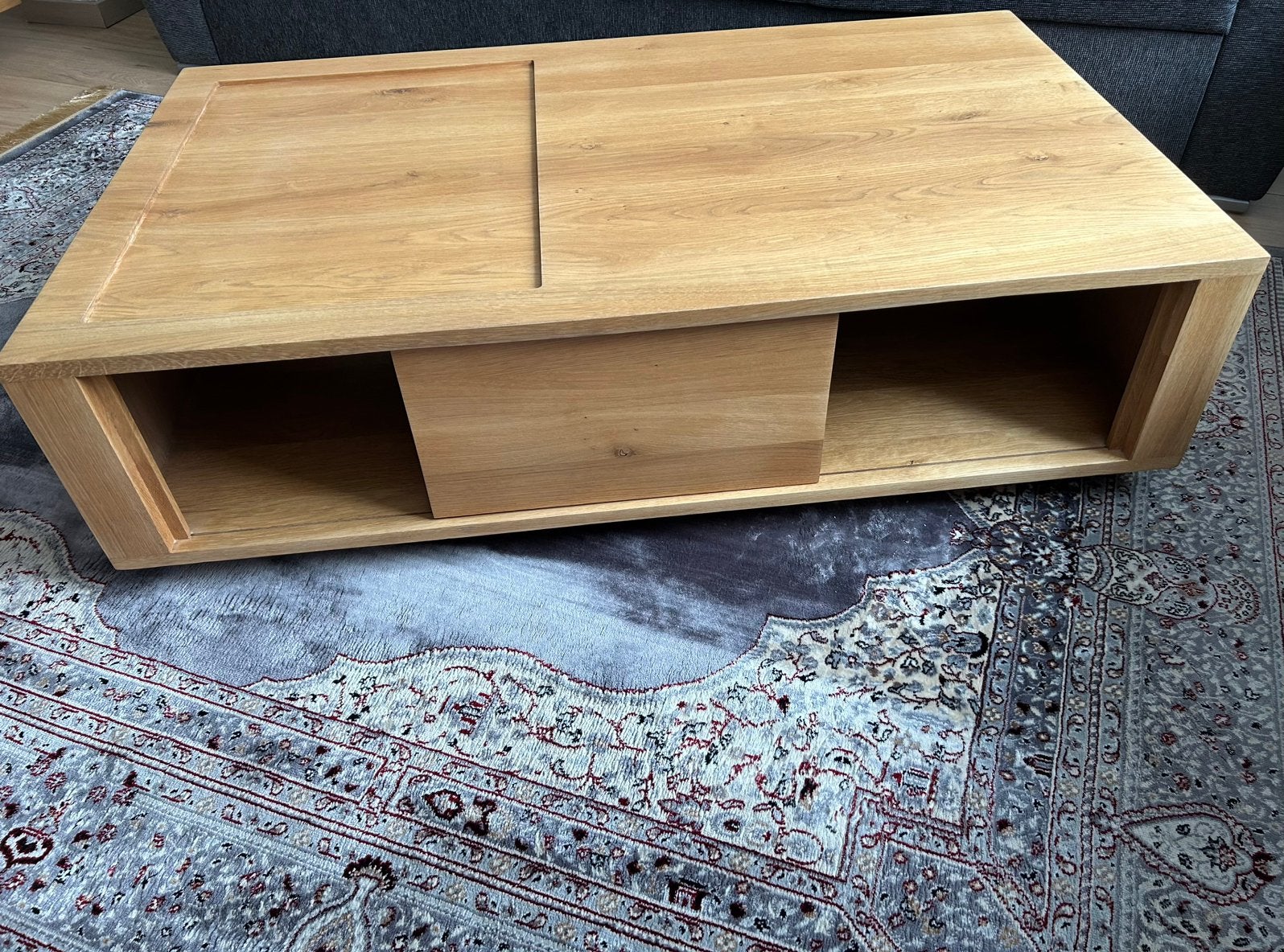 Ethnicraft Shadow salontafel, Ophalen, 100 tot 150 cm, Design, Eikenhout