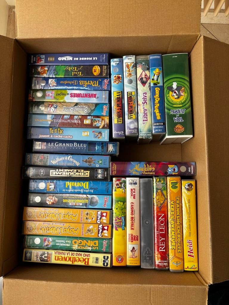 Lot de 28 cassettes VHS enfants jeunesse, CD & DVD, VHS | Enfants & Jeunesse, Tous les âges, Enlèvement ou Envoi, Utilisé, Dessin animé