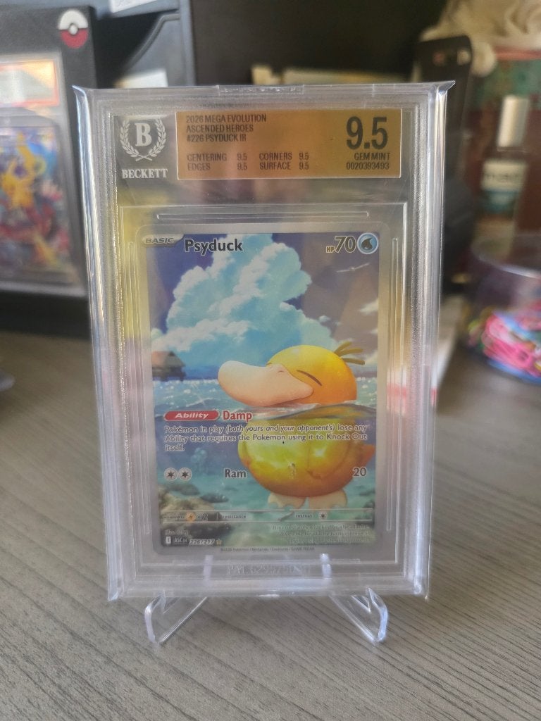 Psyduck Ascended Heroes Illustration Rare 226/217, Hobby en Vrije tijd, Ophalen of Verzenden, Nieuw, Losse kaart