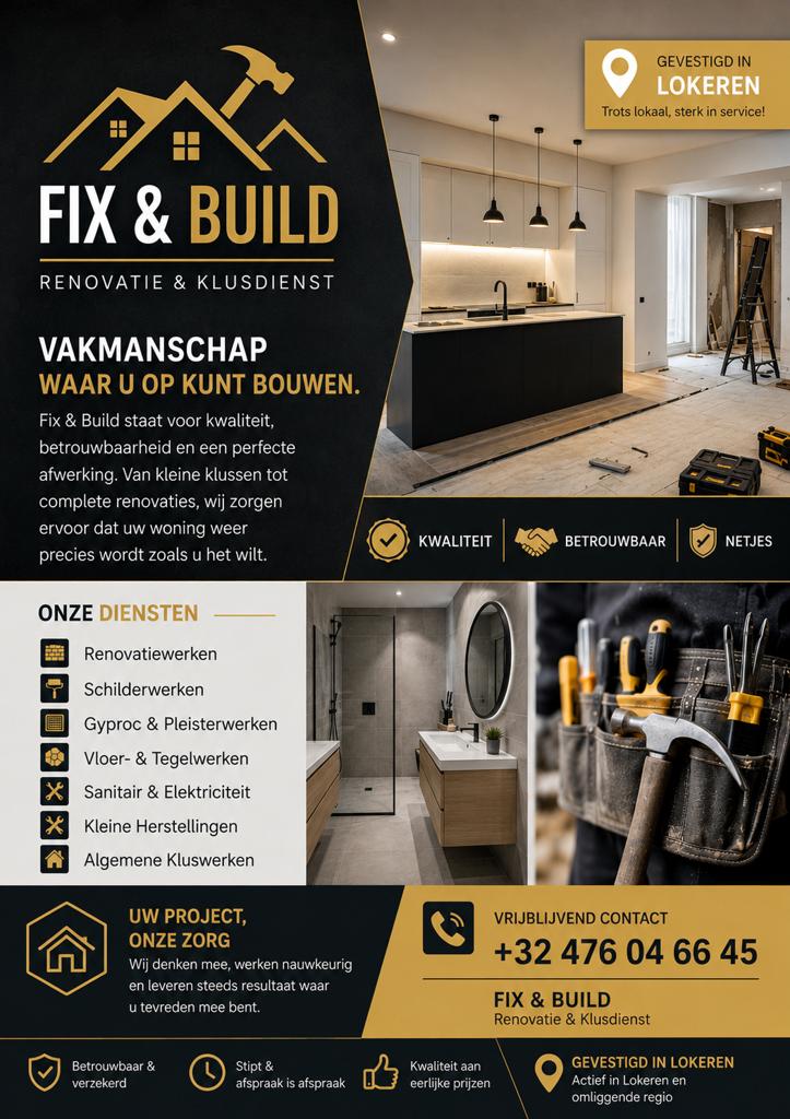 FIX & BUILD — Service de rénovation et de bricolage, Services & Professionnels, Garantie, Rénovation ou Construction