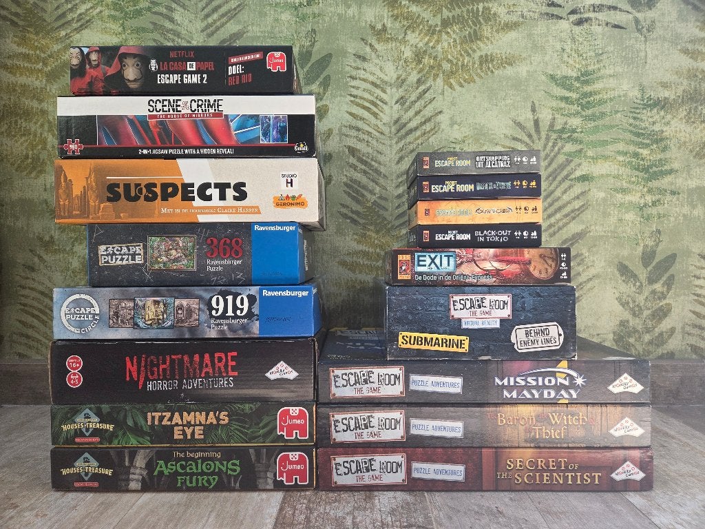 Nederlandstalige escape games, Hobby en Vrije tijd, Gezelschapsspellen | Bordspellen, Zo goed als nieuw, Een of twee spelers, Drie of vier spelers