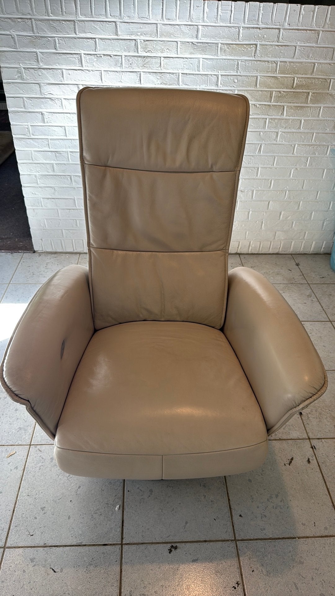 Fauteuil inclinable vintage, 75 à 100 cm, Enlèvement, Utilisé, Cuir