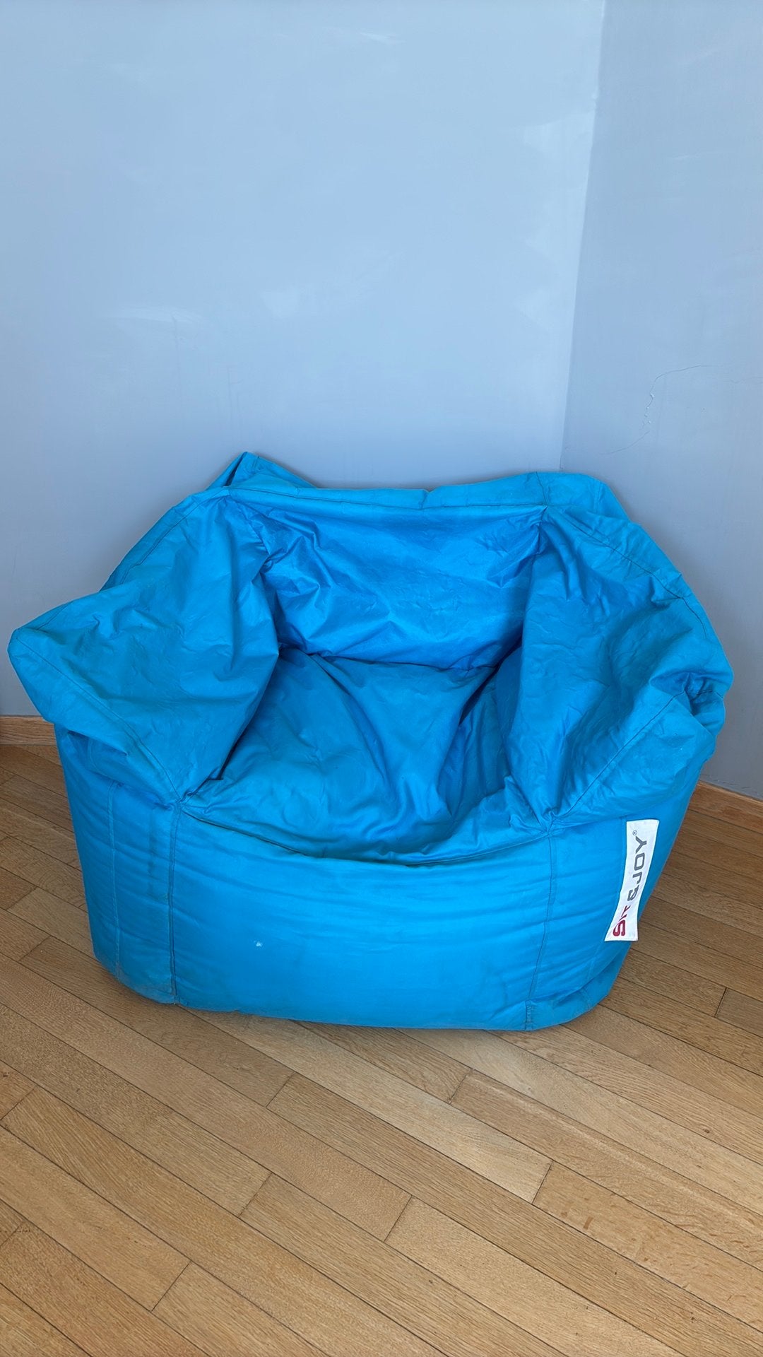 Blauwe zitzak Sit & Joy, Maison & Meubles, Sièges-poires, Enlèvement, Comme neuf, Pouf