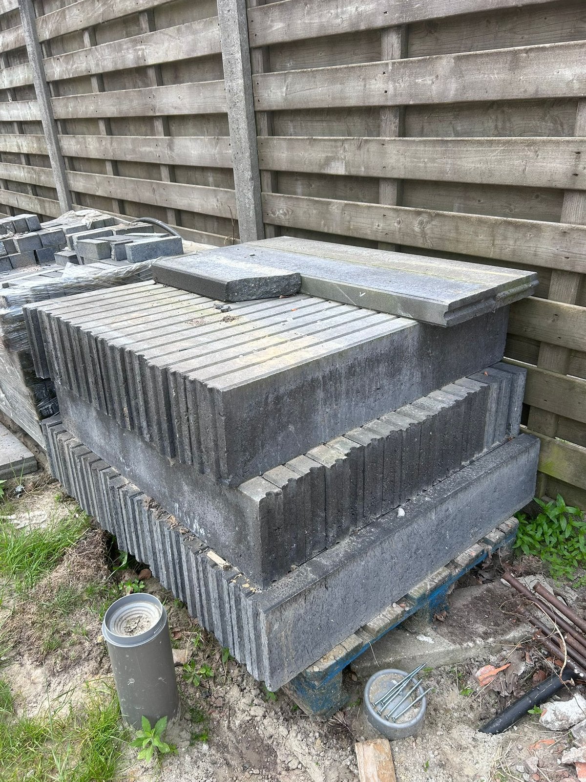 Boordsteen beton zwart 100 x 20 x 6 cm, Ophalen, 100 tot 200 cm, Nieuw, Minder dan 25 cm