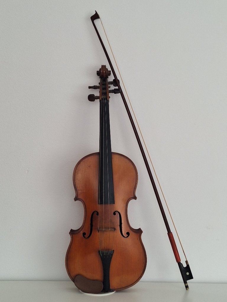 Violon et son archet fin du 19ème siècle, Muziek en Instrumenten, Ophalen, Gebruikt, Viool