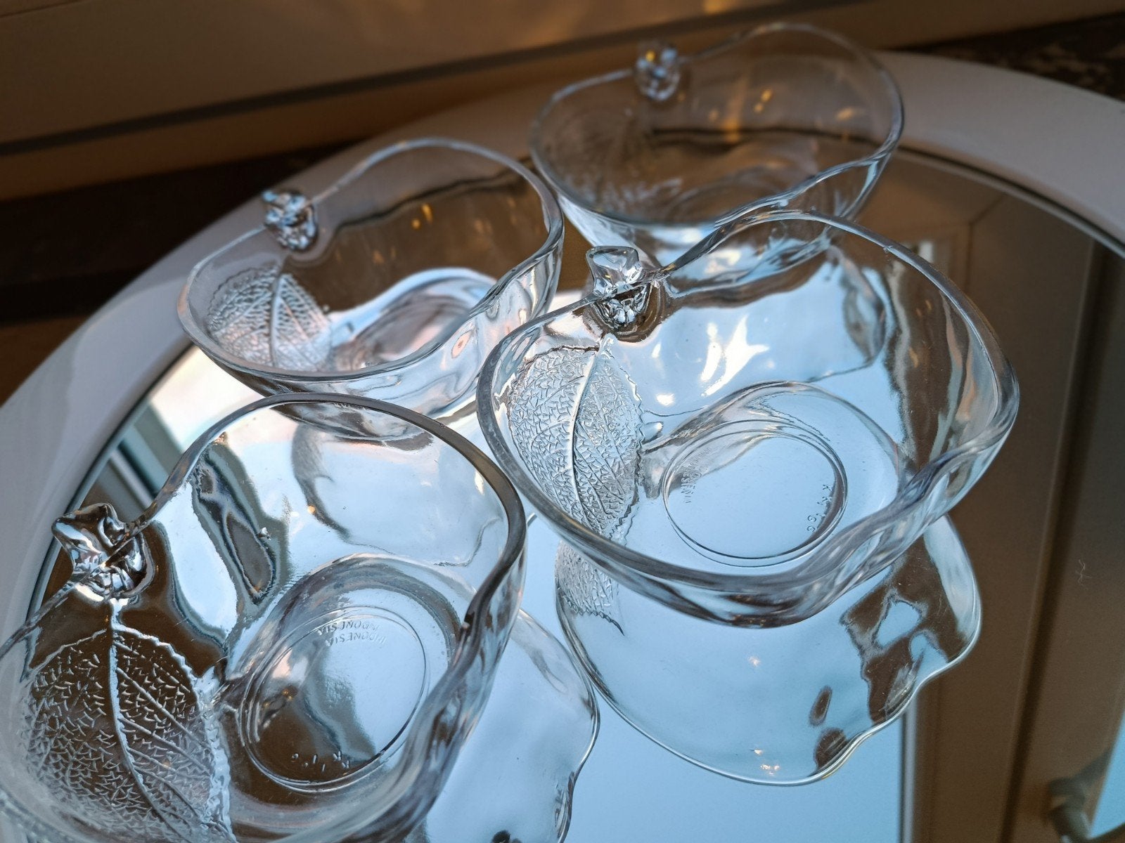 KIG vintage, 4 raviers 'POMME' en VERRE, Enlèvement