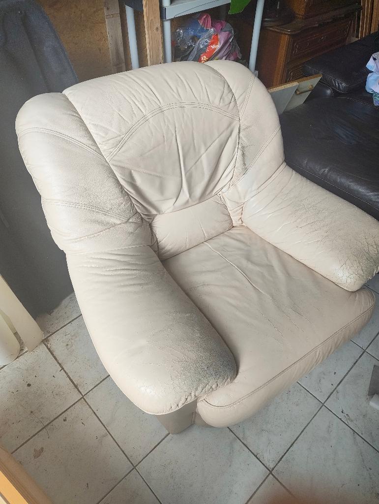 fauteuil, 75 à 100 cm, Enlèvement, Utilisé, Cuir