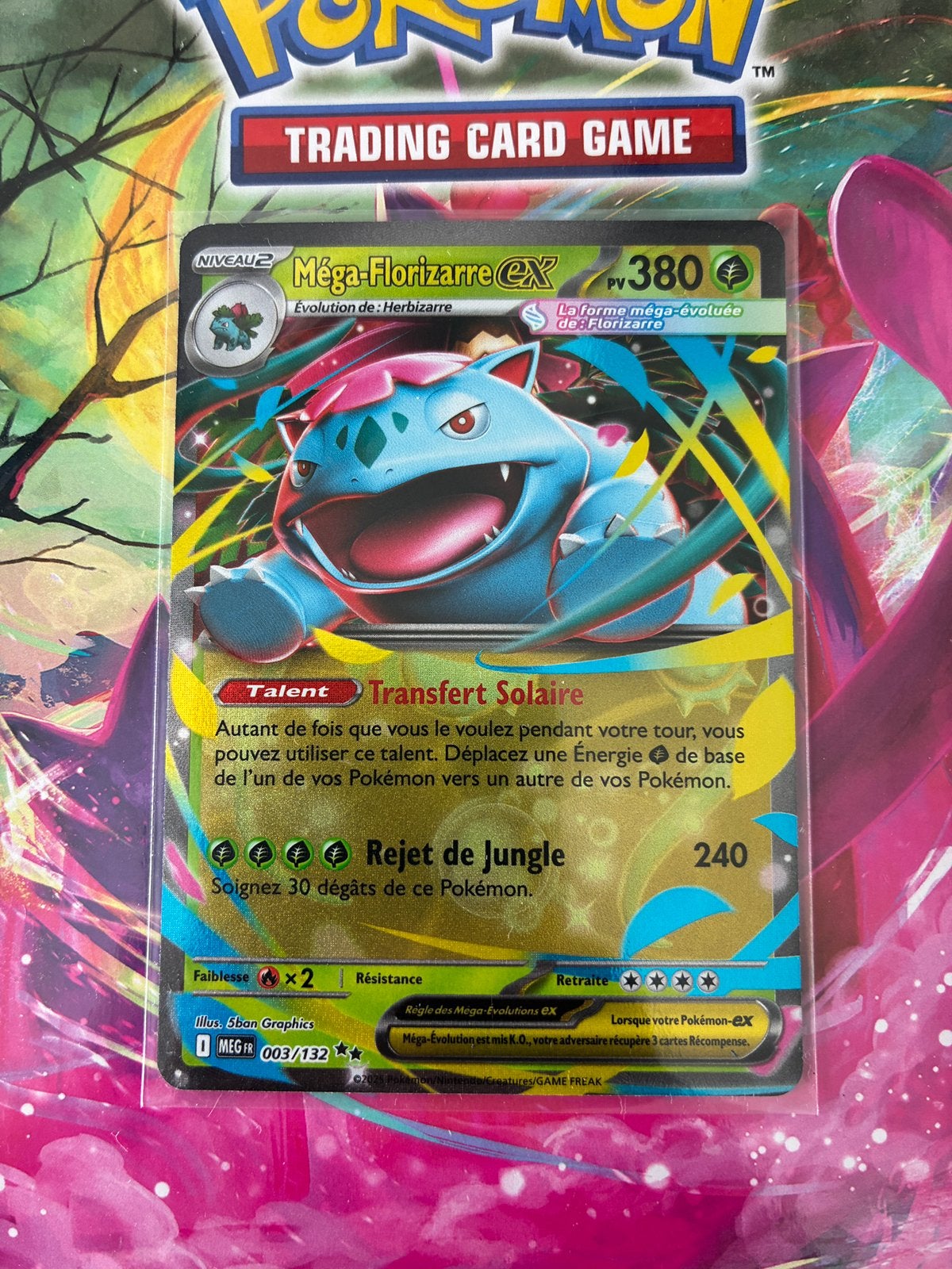 Carte Pokémon Méga-Florizarre ex 003/132, Hobby & Loisirs créatifs, Enlèvement, Comme neuf