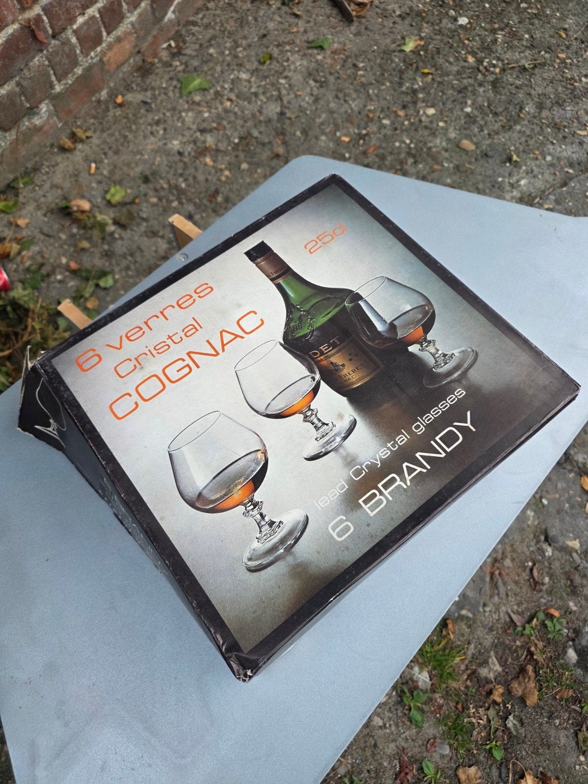 6 verres à cognac/brandy vintage en cristal — NEUFS, Enlèvement ou Envoi, Neuf, Verres et Verres à shot