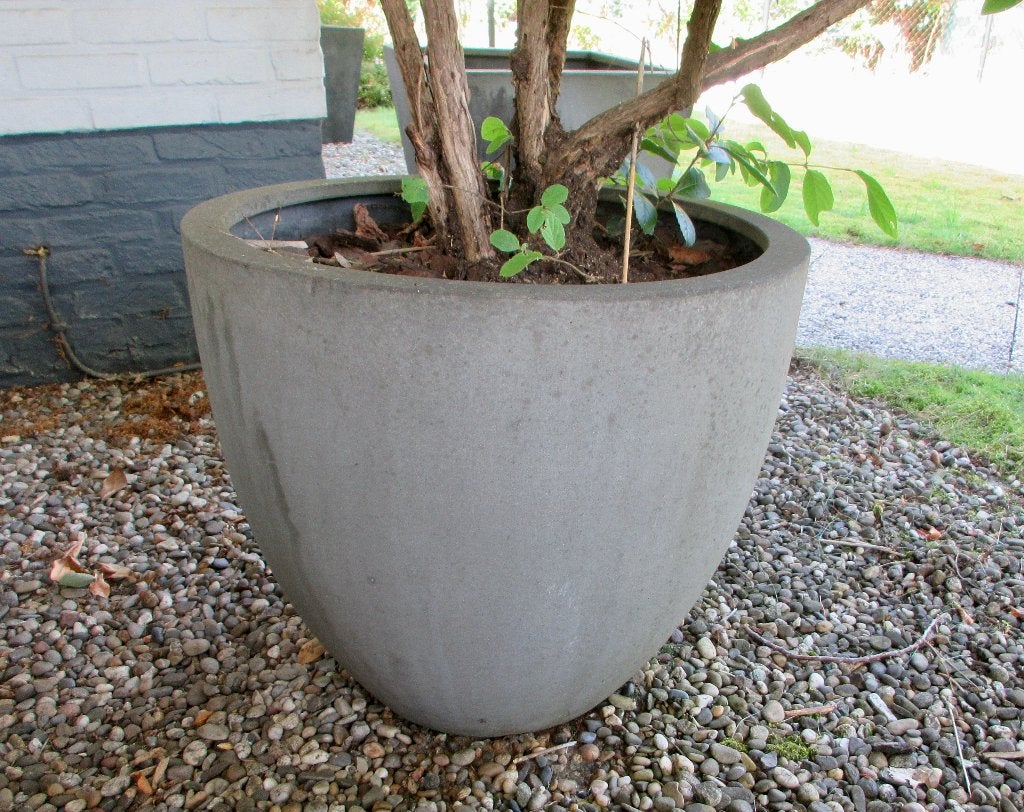 Grand pot de fleurs gris, Jardin & Terrasse, Balcon, 40 cm ou plus, 40 à 70 cm, Enlèvement