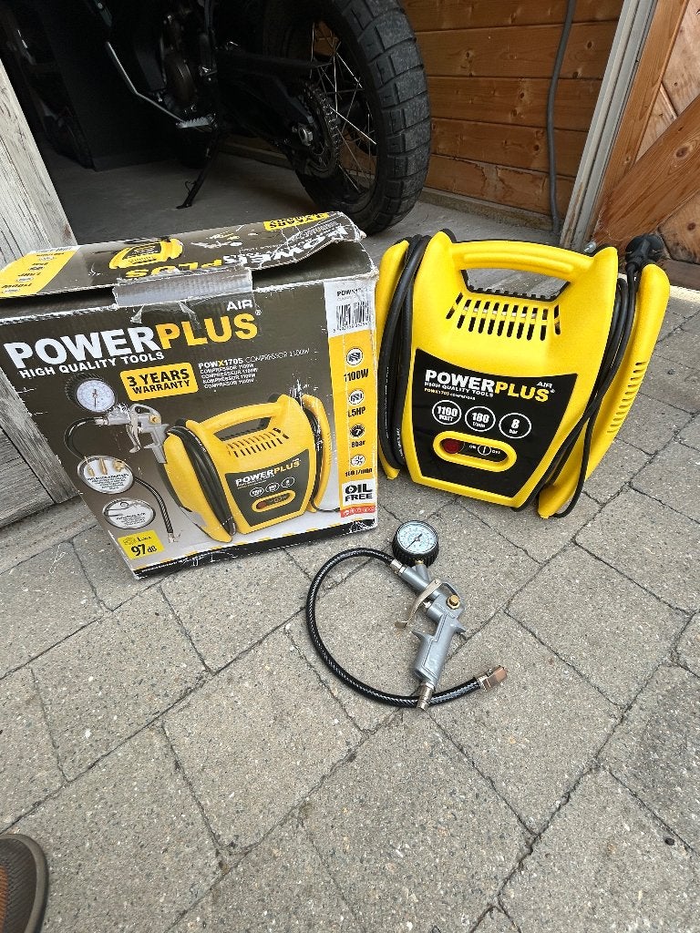 Compressor powerplus, Doe-het-zelf en Bouw, Ophalen of Verzenden, Zo goed als nieuw