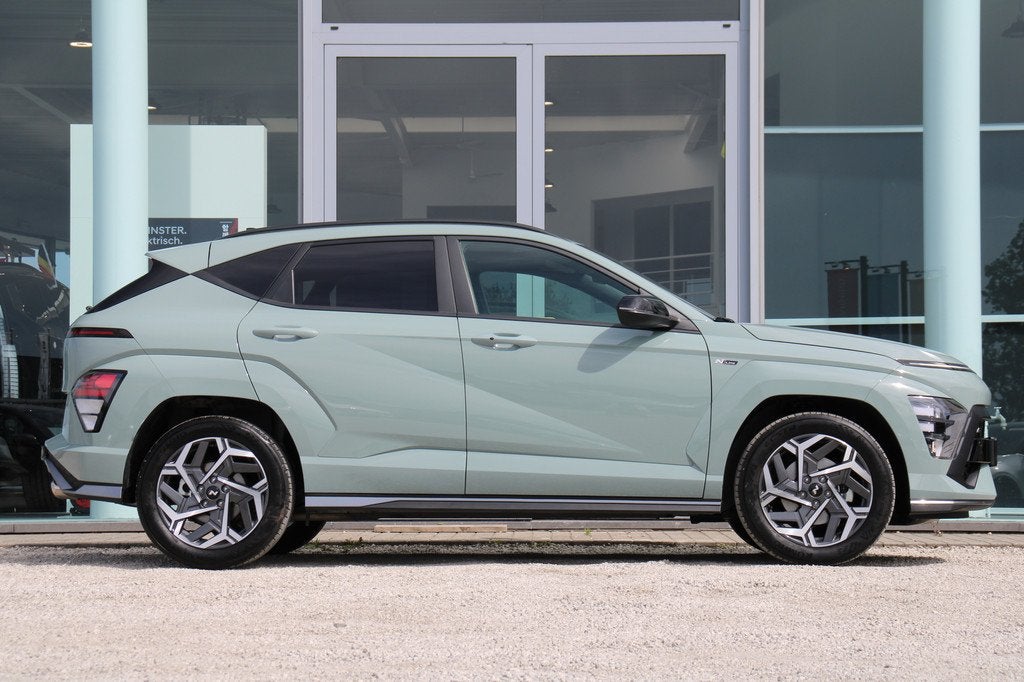 Hyundai KONA HEV 1.6 GDi DCT FEEL N-LINE (automaat), Gebruikt, Zwart, Leder en Stof, 5 zetels