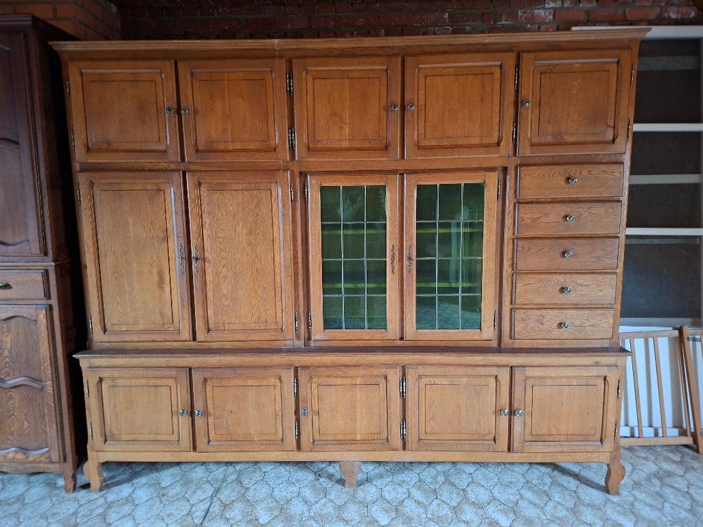 wandkast, Ophalen, Gebruikt, Met deur(en), Eikenhout