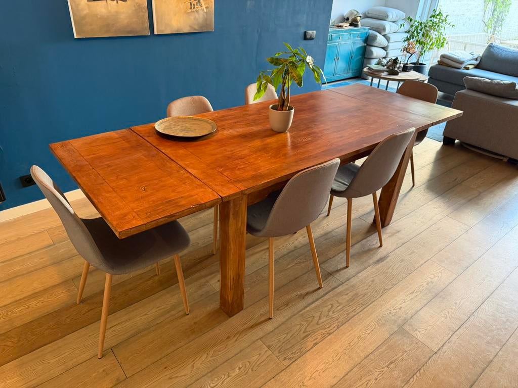 Set van 6 moderne eetkamerstoelen, Ophalen, Zo goed als nieuw, Stof
