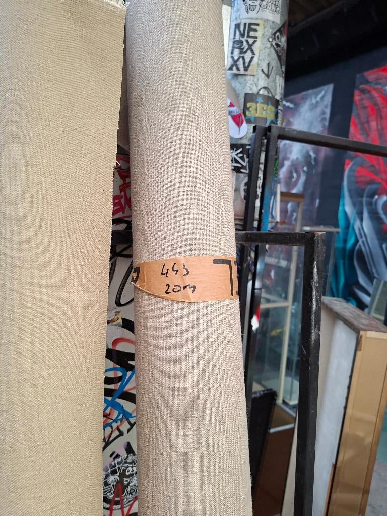 Rouleau de toile en lin 20 mètres sur 220cm, Antiquités & Art, Art | Peinture | Classique, Enlèvement
