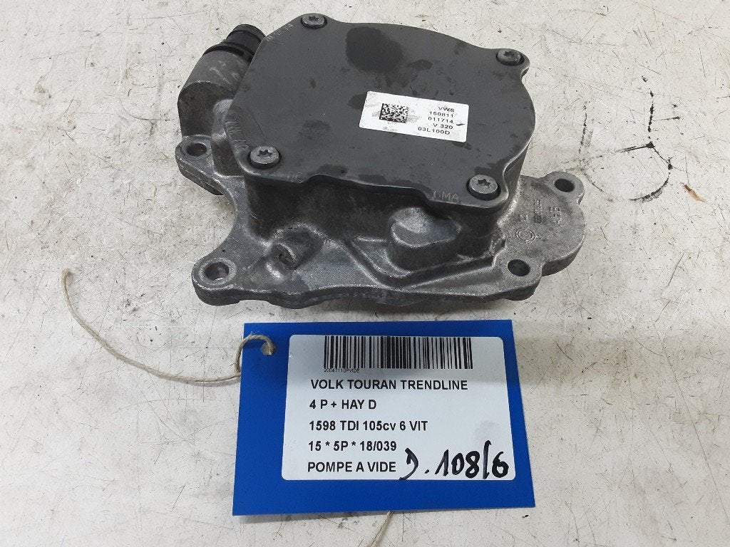 VACUUM POMPE Volkswagen Touran (1T1 / T2) (03L100D), Autos : Pièces & Accessoires, Moteurs & Accessoires, Volkswagen, Mevr. I. Hauben