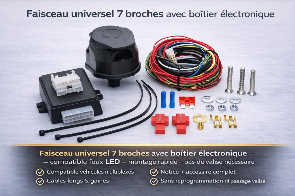 Att­ach­e R­emo­rqu­e NEUF Livraison à domicile Attelage, Ophalen, Nieuw