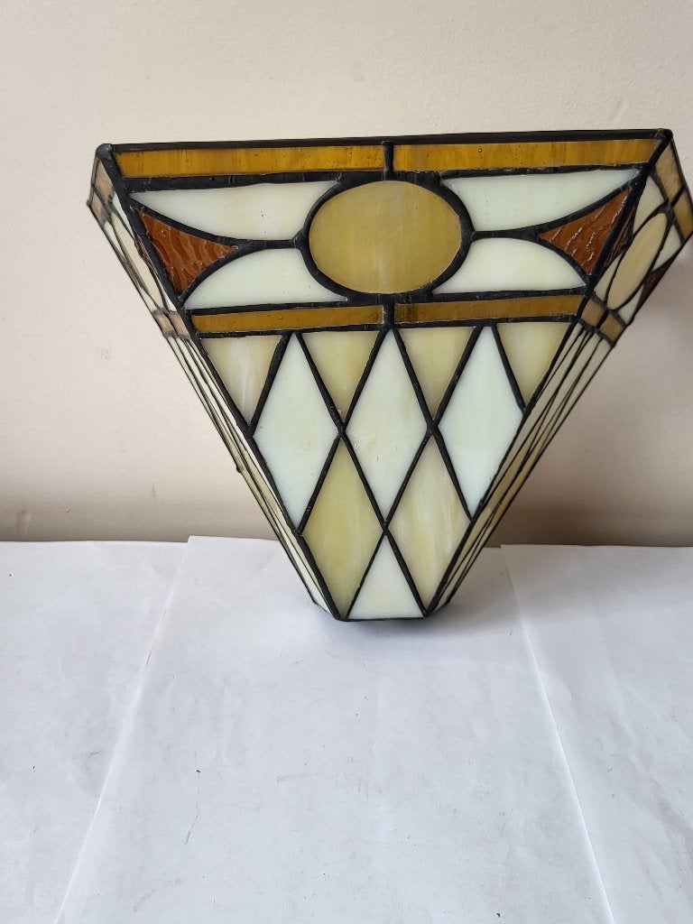 Applique vitrail Art Déco vintage - Style Tiffany 30 cm, Enlèvement, Verre