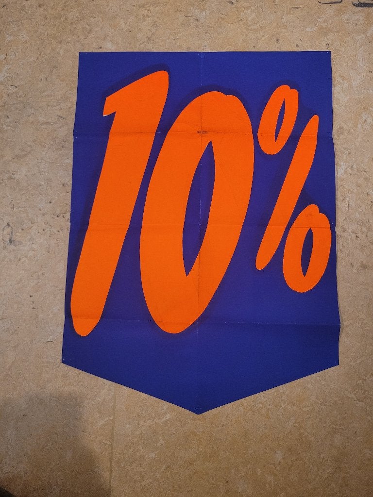 ancienne publicité Delhaize 10%, Enlèvement ou Envoi, Utilisé, Panneau publicitaire