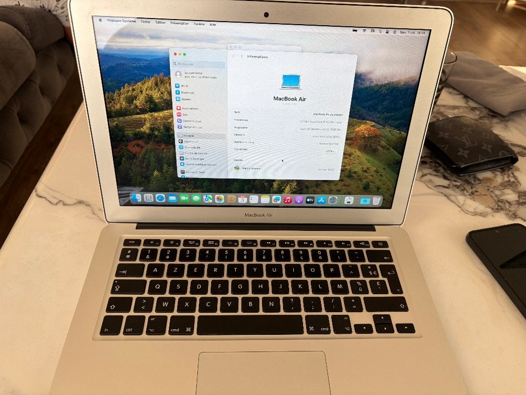 MacBook Air 13" (2017), Enlèvement ou Envoi, MacBook, Utilisé, Azerty