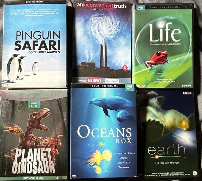 9 Natuurdocumentaires - BBC - Earth - Dino's - DVD's, Ophalen of Verzenden