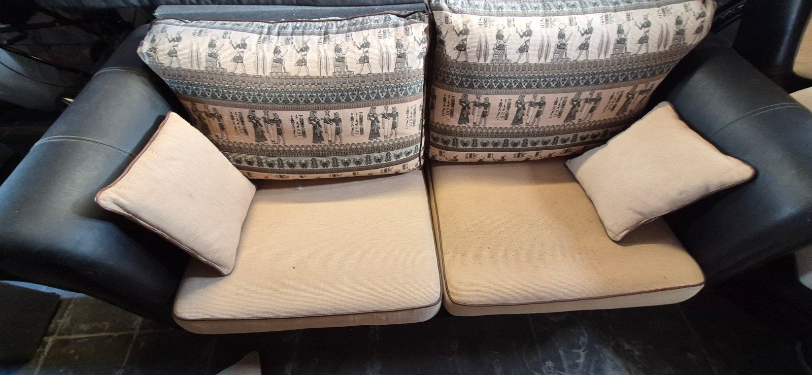 Salon 2x 2-zit, Huis en Inrichting, Ophalen, Leer