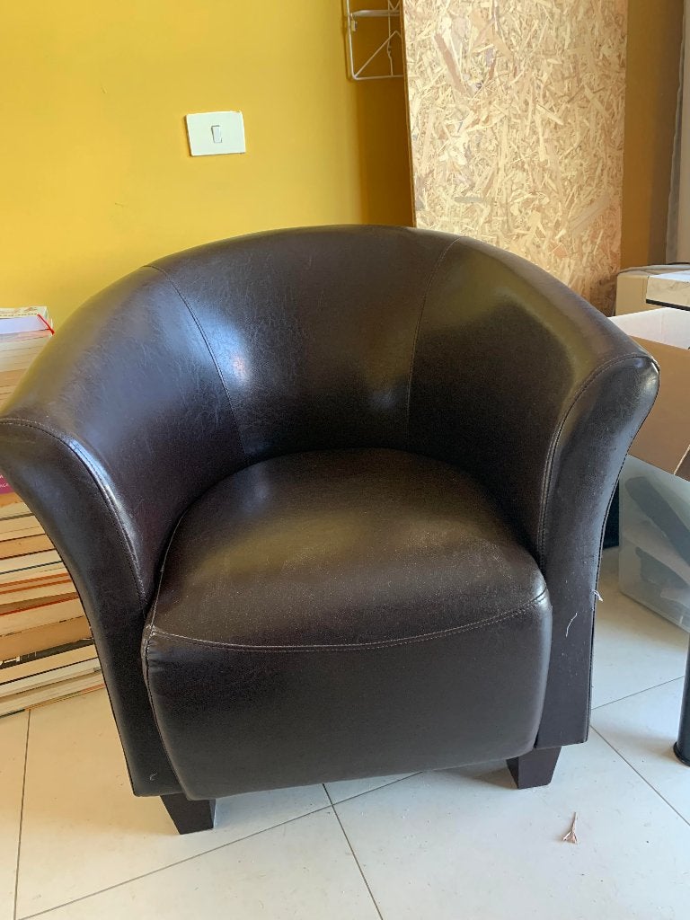 Bruin clubzeteltje – comfortabel en compact, Maison & Meubles, Clubzeteltje, Brun, Enlèvement, Utilisé